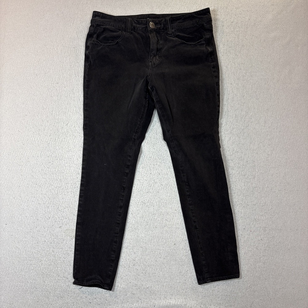 American Eagle Super Super Stretch Black Jeggings Jeans Womens Size 6 Short